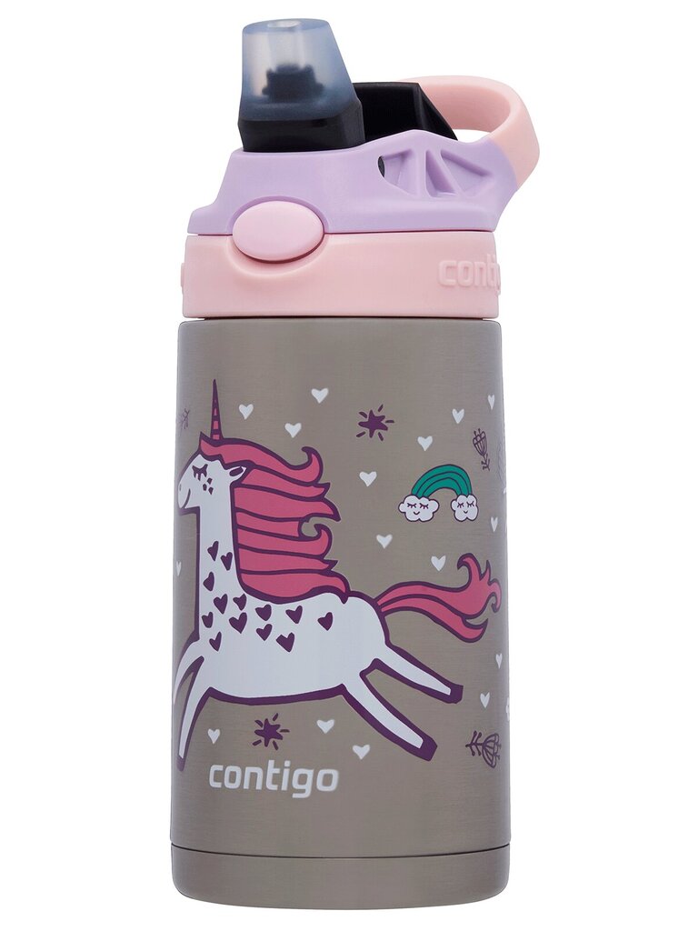 Bērnu termoss, Contigo Easy Clean 380 ml, Pink Unicorn цена и информация | Ūdens pudeles | 220.lv