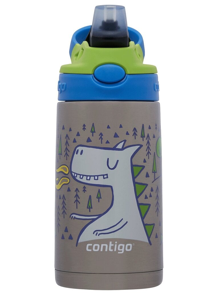 Bērnu termoss, Contigo Easy Clean 380 ml, Green Dragon cena un informācija | Ūdens pudeles | 220.lv