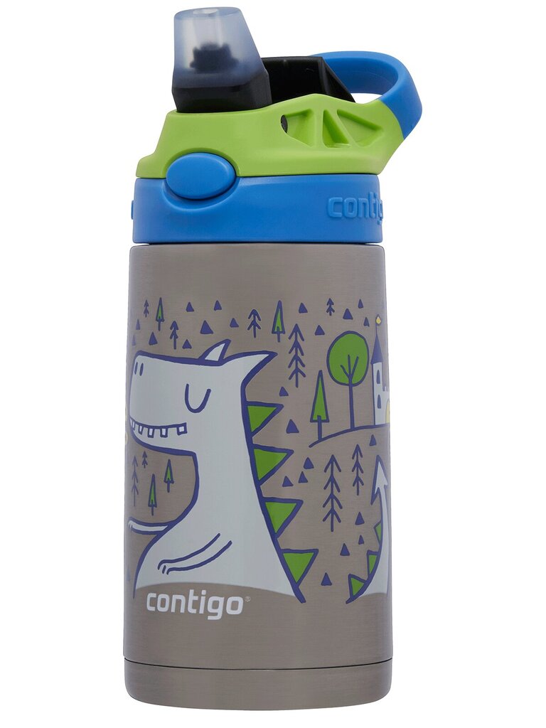 Bērnu termoss, Contigo Easy Clean 380 ml, Green Dragon cena un informācija | Ūdens pudeles | 220.lv