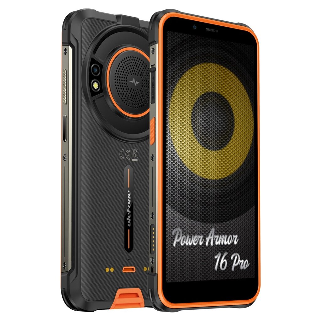 Ulefone Power Armor 16 Pro 4/64GB UF-PA16P/OE Orange/Black cena un informācija | Mobilie telefoni | 220.lv