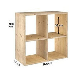 Полки Astigarraga 2x2 Dinamic Сосна (70,8 x 70,8 x 33 cm) цена и информация | Полки | 220.lv