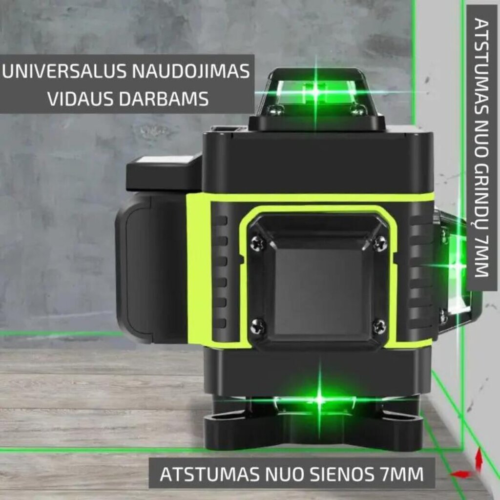 HILDA 4D - 16 līnijas 360° lazera limenradis цена и информация | Rokas instrumenti | 220.lv