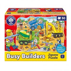Puzle 30 Busy Builders + plakāts цена и информация | Пазлы | 220.lv
