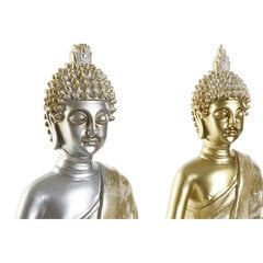 Декоративная фигура DKD Home Decor Серебристый Позолоченный Будда Смола (25 x 14 x 37 cm) (2 pcs) цена и информация | Декоры для сада | 220.lv