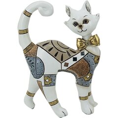 Декоративная фигура DKD Home Decor «Белый кот», 16 x 5,5 x 23 см, 2 шт. цена и информация | Детали интерьера | 220.lv