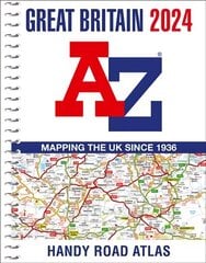 Great Britain A-Z Handy Road Atlas 2024 (A5 Spiral) cena un informācija | Ceļojumu apraksti, ceļveži | 220.lv