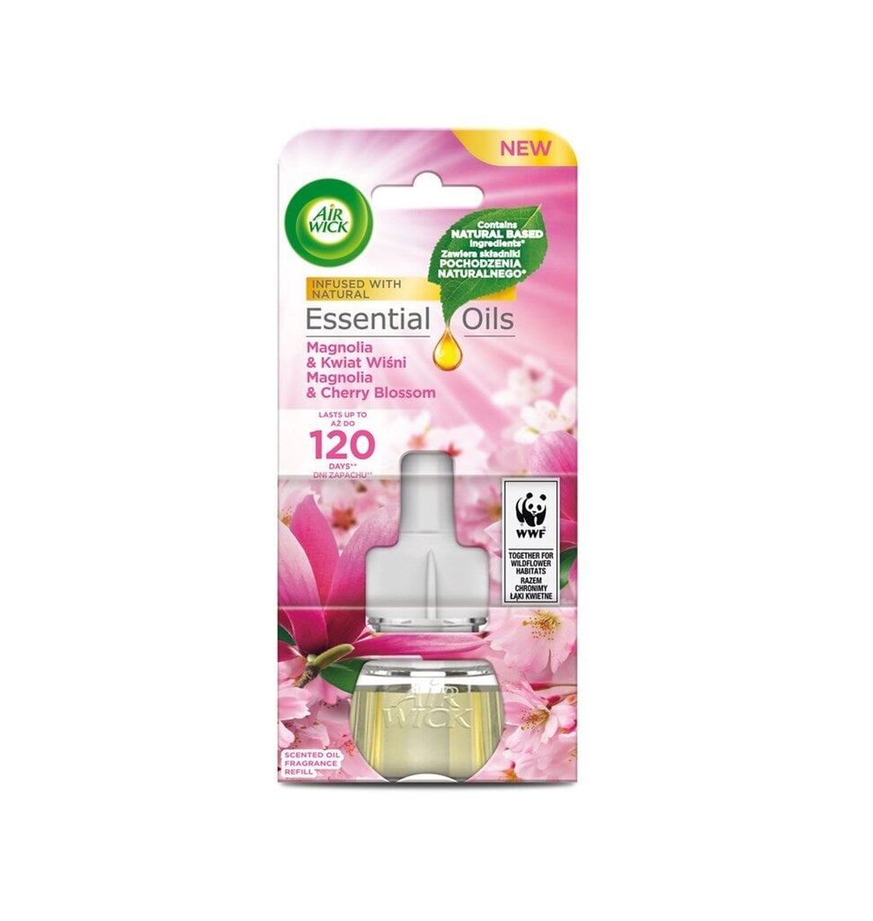 Air Wick Electric Magnolia un Cherry Blossom 19ml uzpilde cena un informācija | Gaisa atsvaidzinātāji | 220.lv