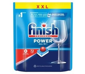 FINISH POWER ALL-IN-1 FRESH - Таблетки для посудомоечных машин x 72 цена и информация | Средства для мытья посуды | 220.lv