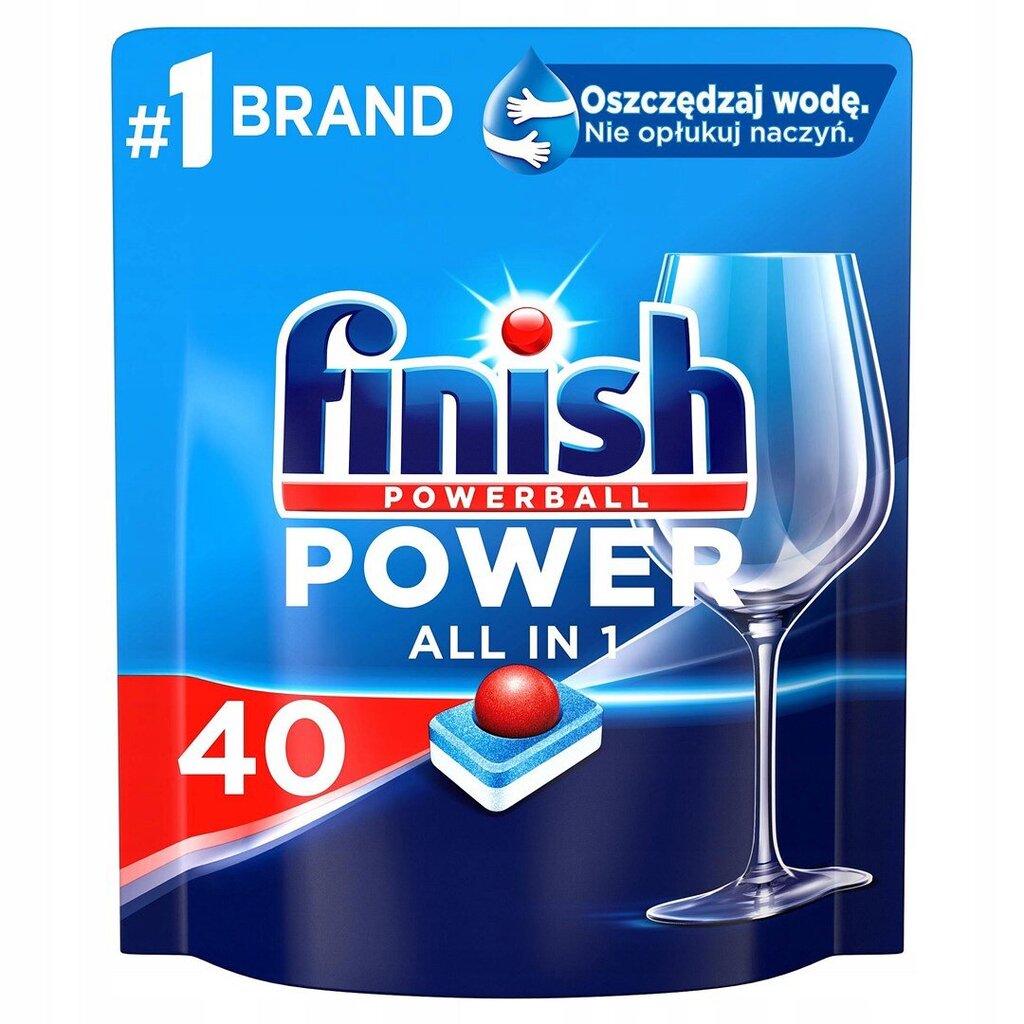 FINISH POWER ALL-IN-1 FRESH - Trauku mazgājamās mašīnas tabletes x 40 цена и информация | Trauku mazgāšanas līdzekļi | 220.lv