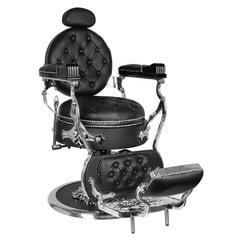Profesionāls friziera krēsls Gabbiano Cesare, melns/sidabrinė cena un informācija | Mēbeles skaistumkopšanas saloniem | 220.lv