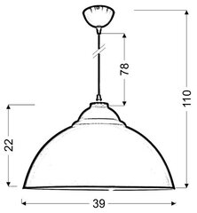 Candellux piekaramā lampa Uni cena un informācija | Lustras | 220.lv