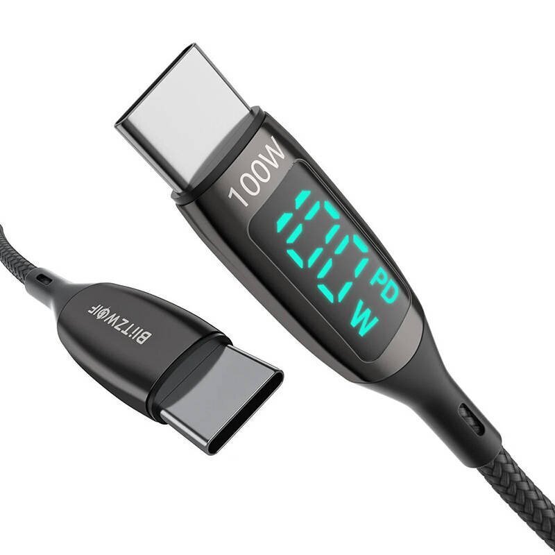 Blitzwolf BW-TC23, USB-C, 1.8 m цена и информация | Kabeļi un vadi | 220.lv