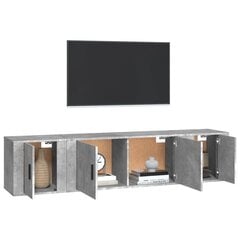 vidaXL 3-daļīgs TV skapīšu komplekts, inženierijas koks, betona pelēks cena un informācija | TV galdiņi | 220.lv