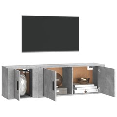 vidaXL 2-daļīgs TV skapīšu komplekts, inženierijas koks, betona pelēks cena un informācija | TV galdiņi | 220.lv