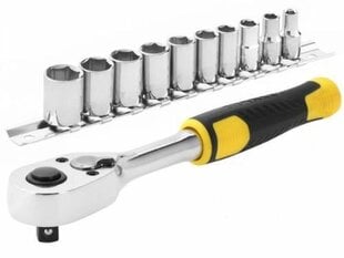 STANLEY ATSLĒGU KOMPLEKTS 11 gab. 1/2'' + RATCHET цена и информация | Механические инструменты | 220.lv