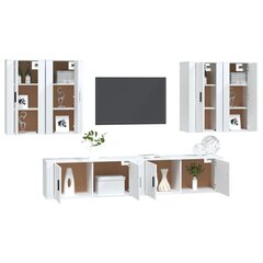 vidaXL 6-daļīgs TV skapīšu komplekts, balts, inženierijas koks cena un informācija | TV galdiņi | 220.lv