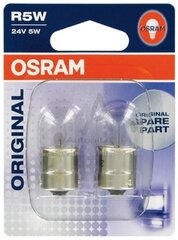 Автомобильная лампа Osram OS5627-02B 5 W Грузовик 24 V R5W цена и информация | Автомобильные лампочки | 220.lv