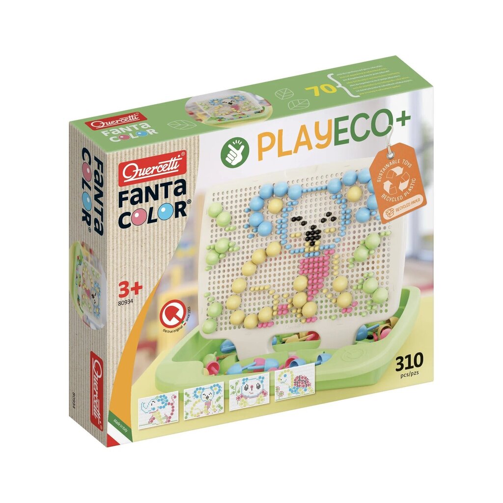 Pirmā mozaīka Quercetti Play Eco Fantacolor, 310 d. цена и информация | Attīstošās rotaļlietas | 220.lv