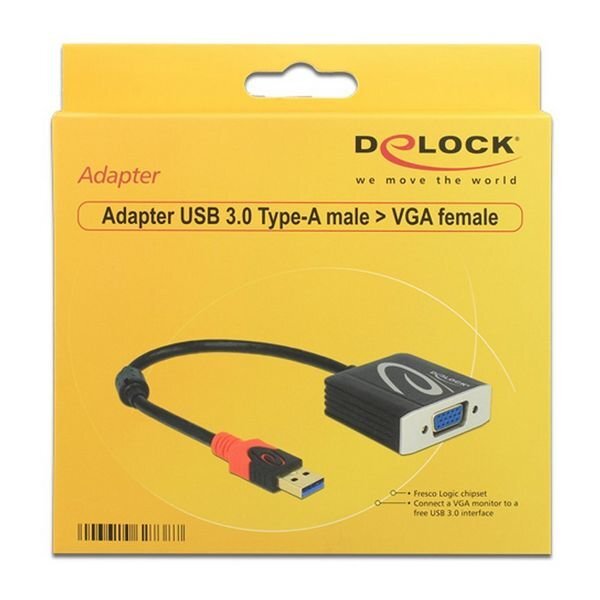 Delock 62738, USB-A M/VGA F цена и информация | Adapteri un USB centrmezgli | 220.lv