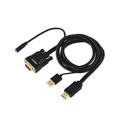Адаптер HDMI—VGA approx! APPC22 3,5 mm USB 60 Hz цена и информация | Кабели и провода | 220.lv
