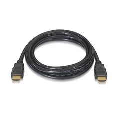 HDMI Kabelis NANOCABLE HDMI V2.0, 1m 10.15.3601 V2.0 4K 1 m Melns cena un informācija | Kabeļi un vadi | 220.lv