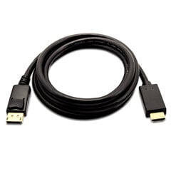 Кабель DisplayPort на HDMI V7 V7DP2HD-02M-BLK-1E   Чёрный цена и информация | Кабели и провода | 220.lv