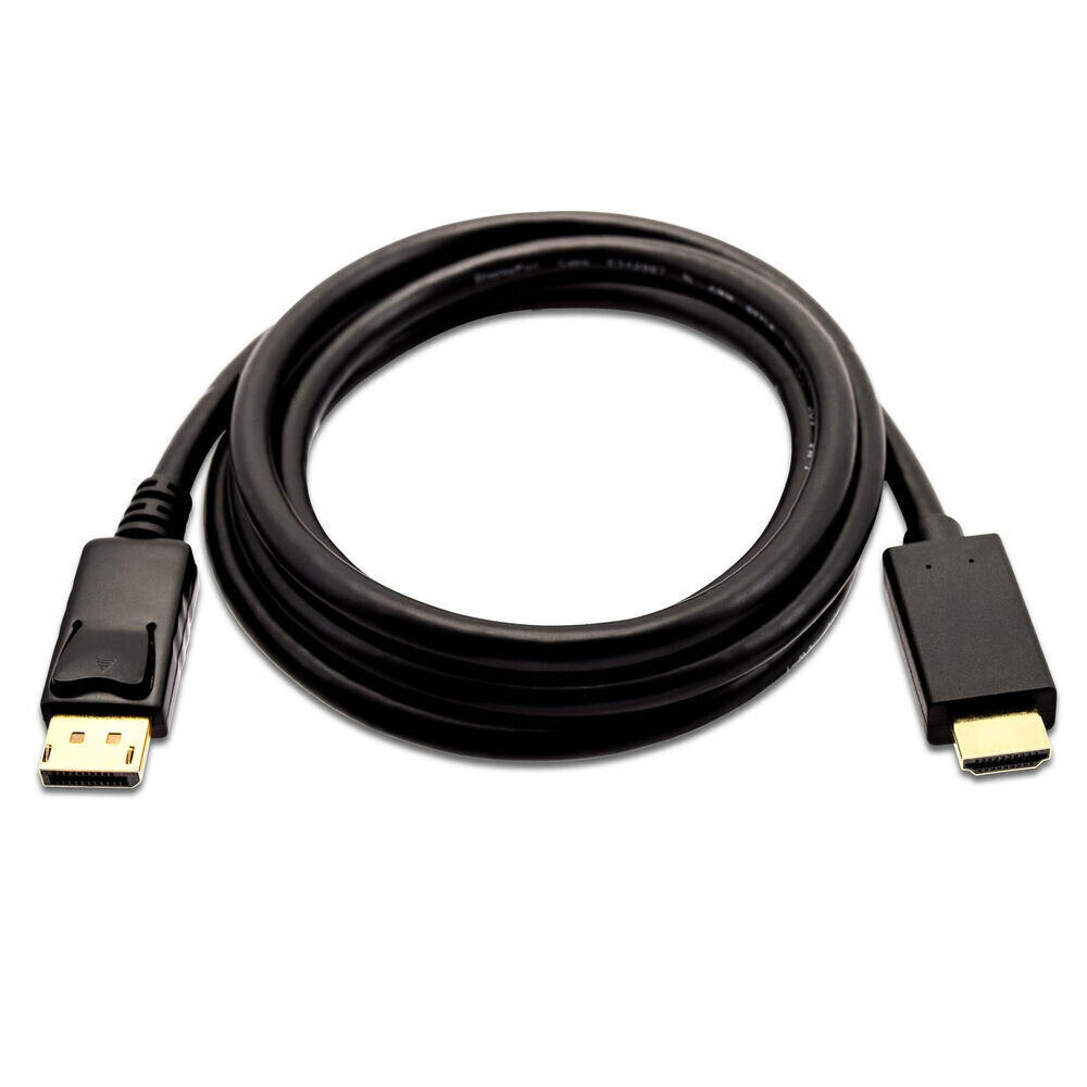 Kabelis Display Port uz HDMI V7 V7DP2HD-02M-BLK-1E Melns cena un informācija | Kabeļi un vadi | 220.lv