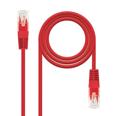 Жесткий сетевой кабель UTP кат. 6 NANOCABLE   Красный цена и информация | Кабели и провода | 220.lv
