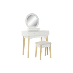 Туалетный столик DKD Home Decor Зеркало Натуральный Белый Деревянный MDF (75 x 40 x 129 cm) цена и информация | Туалетные столики | 220.lv