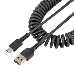 USB A uz USB C Kabelis Startech R2ACC-1M-USB-CABLE Melns 1 m цена и информация | Кабели и провода | 220.lv