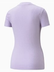 Sieviešu T-krekls PUMA Classics Ribbed V-Neck Slim Tee Vivid Violet 234237841 cena un informācija | T-krekli sievietēm | 220.lv