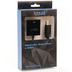 Iggual IGG318041, DP/HDMI, 0.25 m цена и информация | Адаптеры и USB разветвители | 220.lv