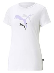 PUMA Ess+ Logo Power Tee White 234237966 цена и информация | Женские футболки | 220.lv