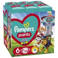 Подгузники-трусики PAMPERS Pants Paw Patrol, 6 (14-19кг), 120 шт. цена и информация | Pampers Для ухода за младенцем | 220.lv