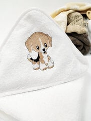 Детское полотенце с капюшоном, Puppy, white цена и информация | Maudynių prekės | 220.lv