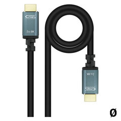 HDMI Kabelis NANOCABLE 8K Ultra HD Melns цена и информация | Кабели и провода | 220.lv