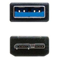 Кабель USB 3.0 A — Micro USB B NANOCABLE 10.01.110-BK Чёрный цена и информация | Кабели и провода | 220.lv
