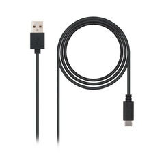 USB A uz USB C Kabelis NANOCABLE 10.01.210 Melns цена и информация | Кабели и провода | 220.lv