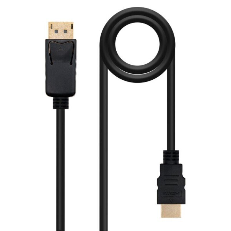 Display Porta uz HDMI Adapteris NANOCABLE 10.15.430 Melns cena un informācija | Kabeļi un vadi | 220.lv