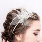 Kāzu galvas saite Frcolor Crystal, Peal Flower Hair Band Tiara цена и информация | Matu aksesuāri | 220.lv