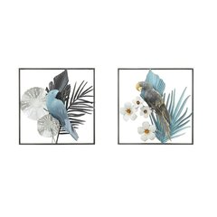 Sienu dekors DKD Home Decor 50 x 7,6 x 50 cm (2 gb.) цена и информация | Детали интерьера | 220.lv