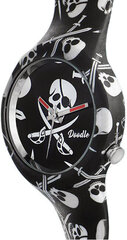 Doodle Skull Mood Black Pirates Skulls DOSK002 цена и информация | Женские часы | 220.lv