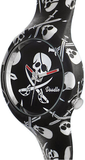 Doodle Skull Mood Black Pirates Skulls DOSK002 цена и информация | Sieviešu pulksteņi | 220.lv