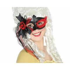 Венецианская маска Красный Чёрный цена и информация | Карнавальные костюмы, парики и маски | 220.lv