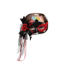 Венецианская маска Красный Чёрный цена и информация | Карнавальные костюмы, парики и маски | 220.lv