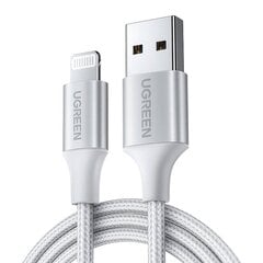 UGREEN Кабель Lightning-USB UGREEN 2.4A US199, 1,5м (серебристый) цена и информация | Кабели и провода | 220.lv