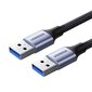 USB3.0 cable Male USB-A to Male USB-A UGREEN 2A, 1m (black) cena un informācija | Kabeļi un vadi | 220.lv