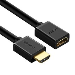 UGREEN HDMI Male to Female Cable 3m (Black) cena un informācija | Kabeļi un vadi | 220.lv