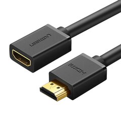 UGREEN HDMI Male to Female Cable 3m (Black) cena un informācija | Kabeļi un vadi | 220.lv