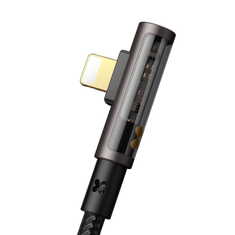 Mcdodo CA-3510 USB to lightning prism 90 degree cable, 1.2m (black) cena un informācija | Kabeļi un vadi | 220.lv